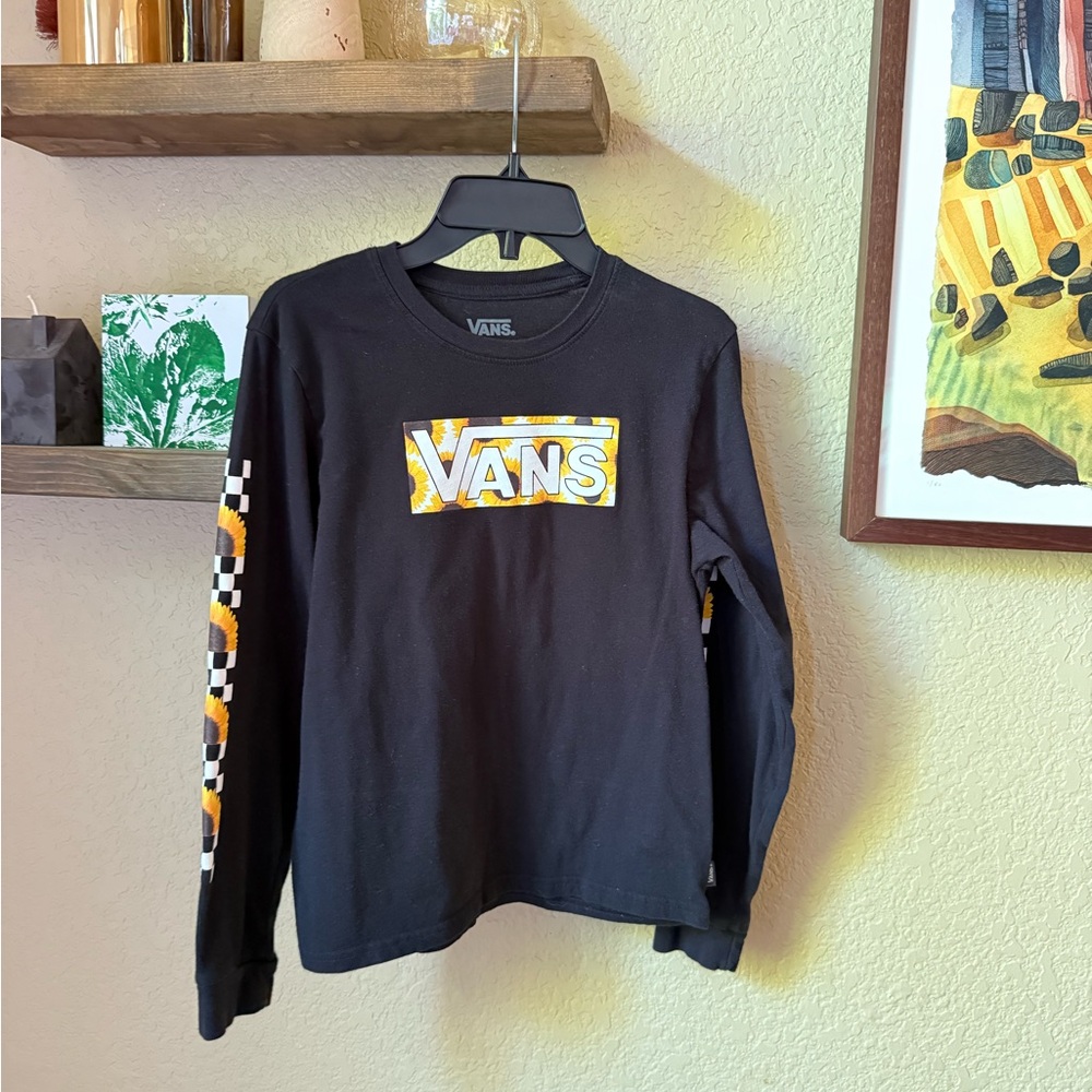 VANS Kids Daisy Flower Long Sleeve Tee